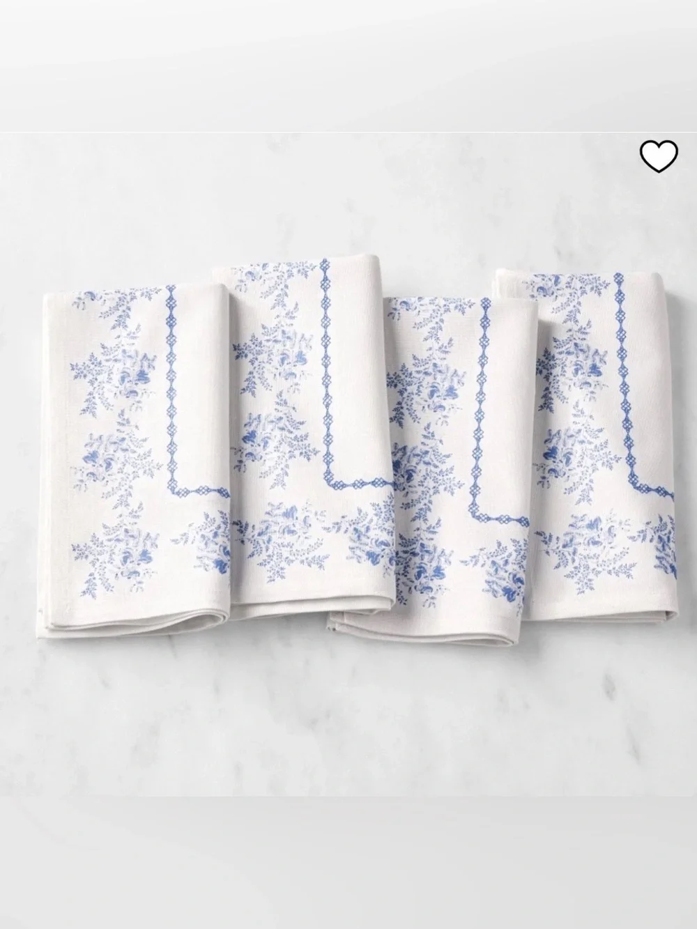 Williams Sonoma English Floral Napkins ( Set of 4 )